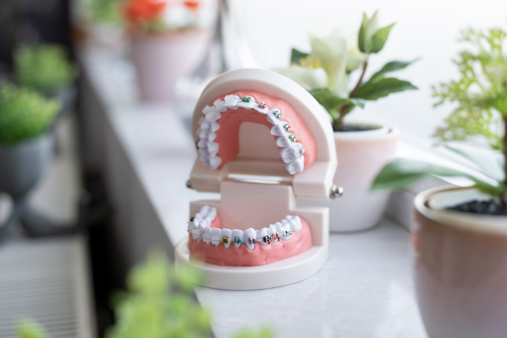 dental mold with braces